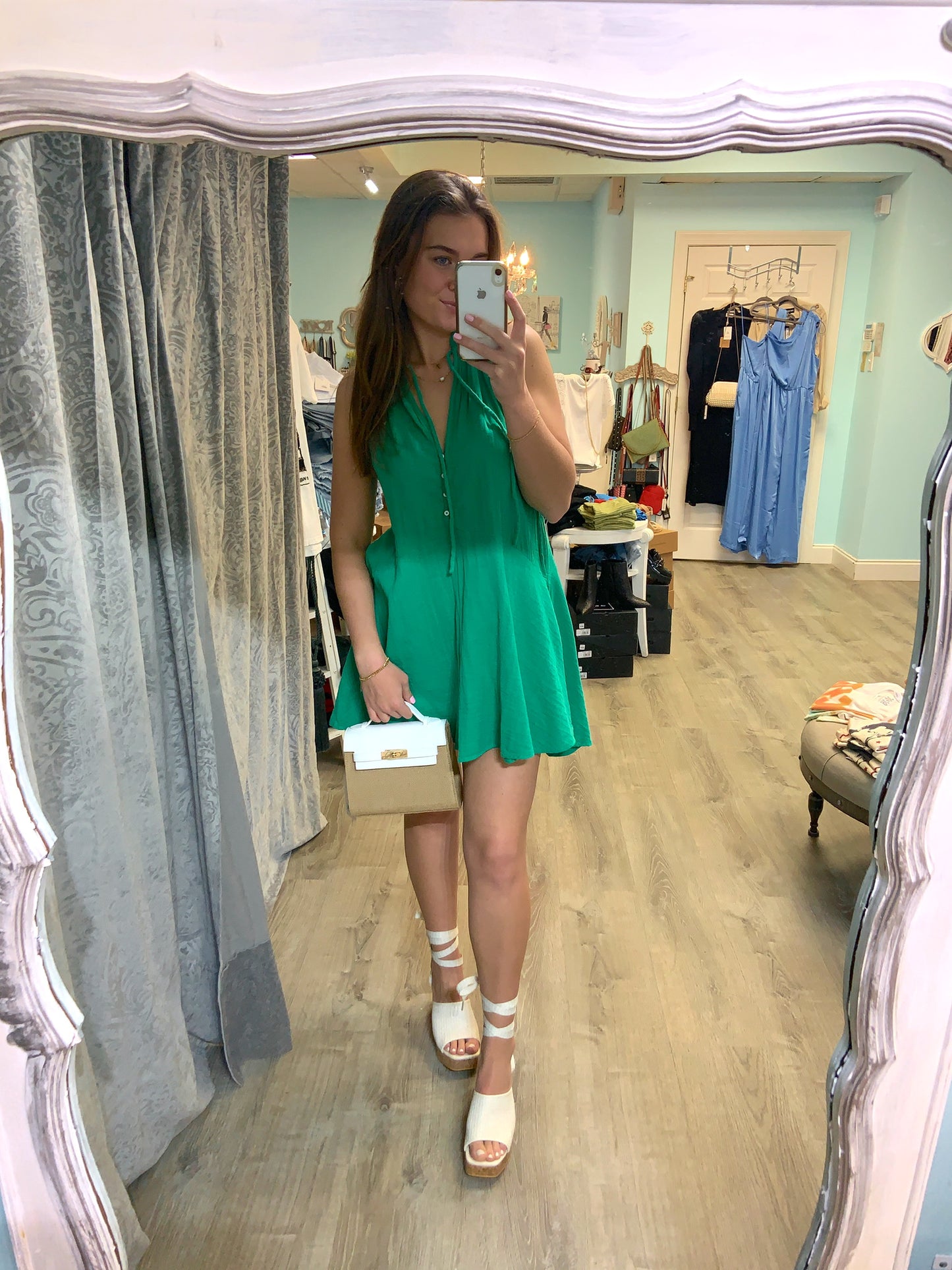 Green Halter Dress