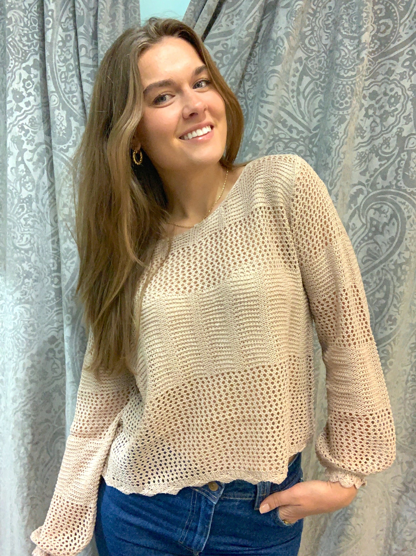Oatmeal Knitted Sweater