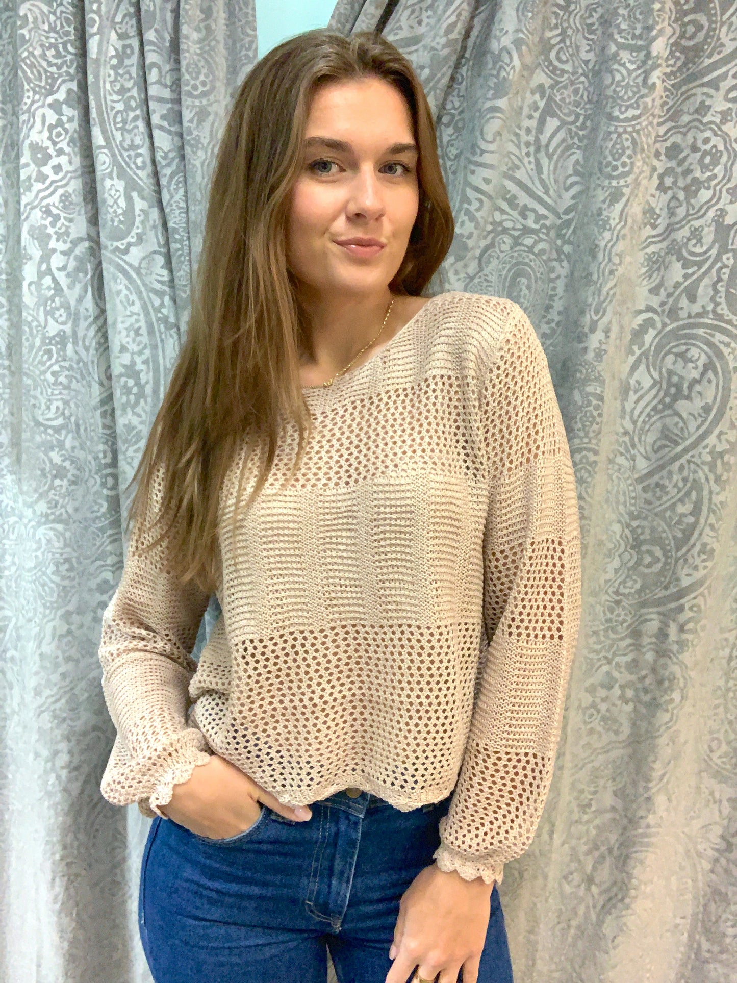 Oatmeal Knitted Sweater