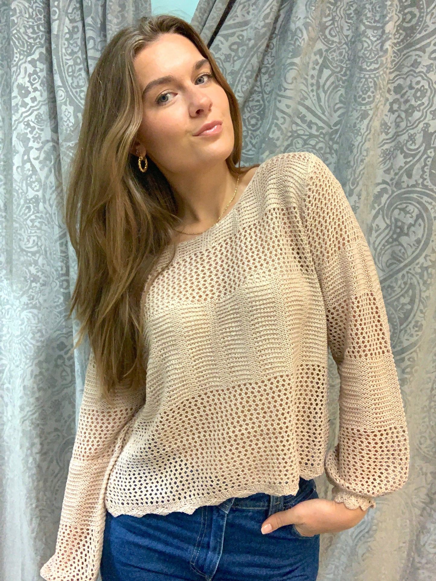 Oatmeal Knitted Sweater