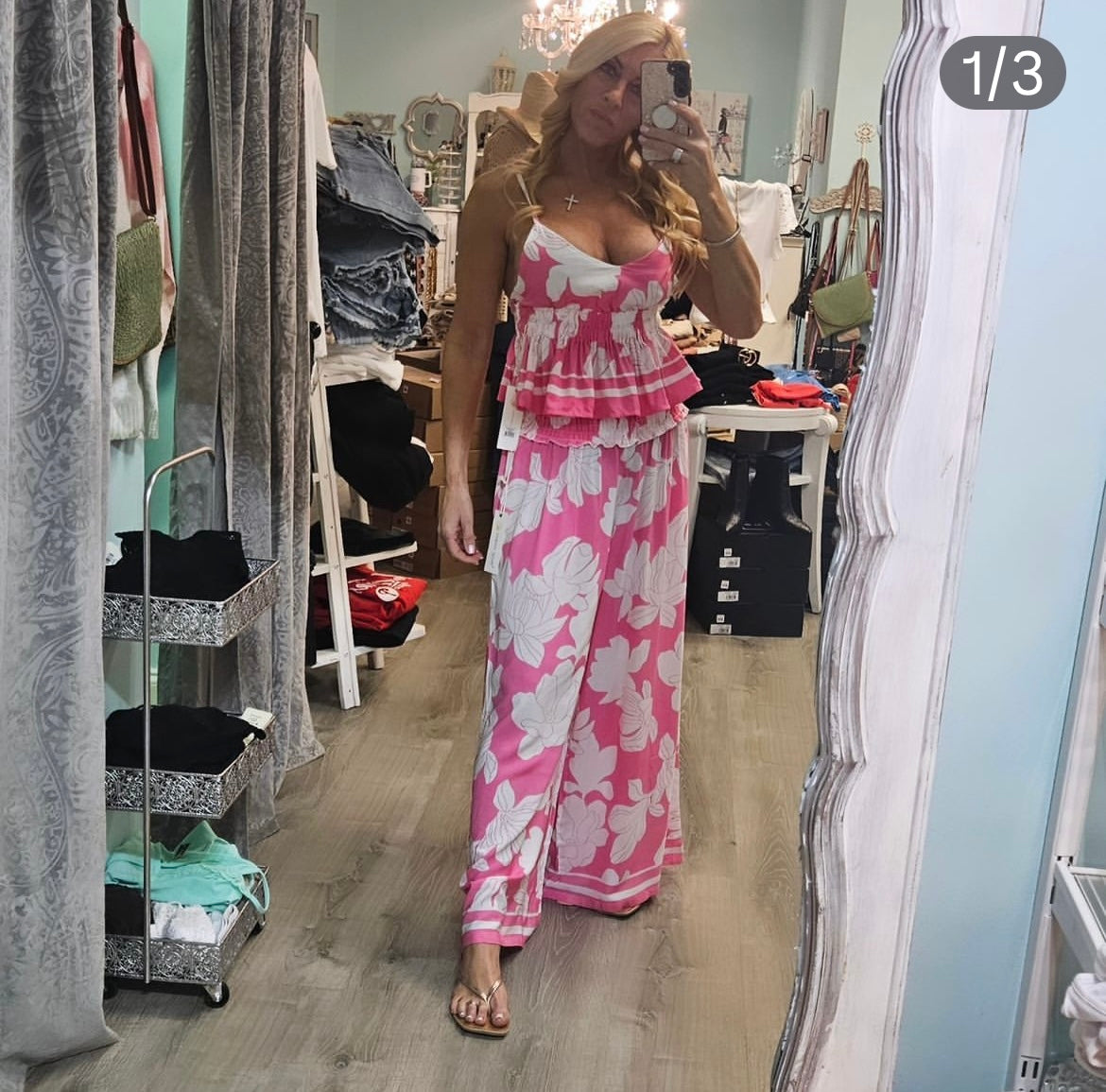 Pink Botanical Top