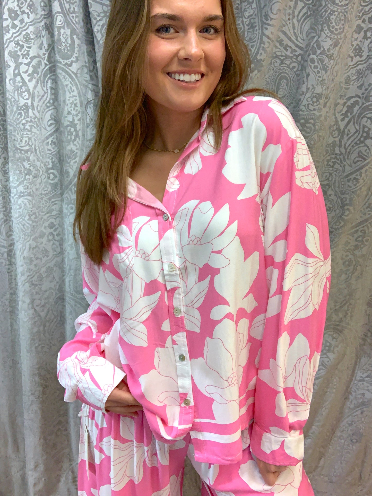 Pink Botanical Blouse