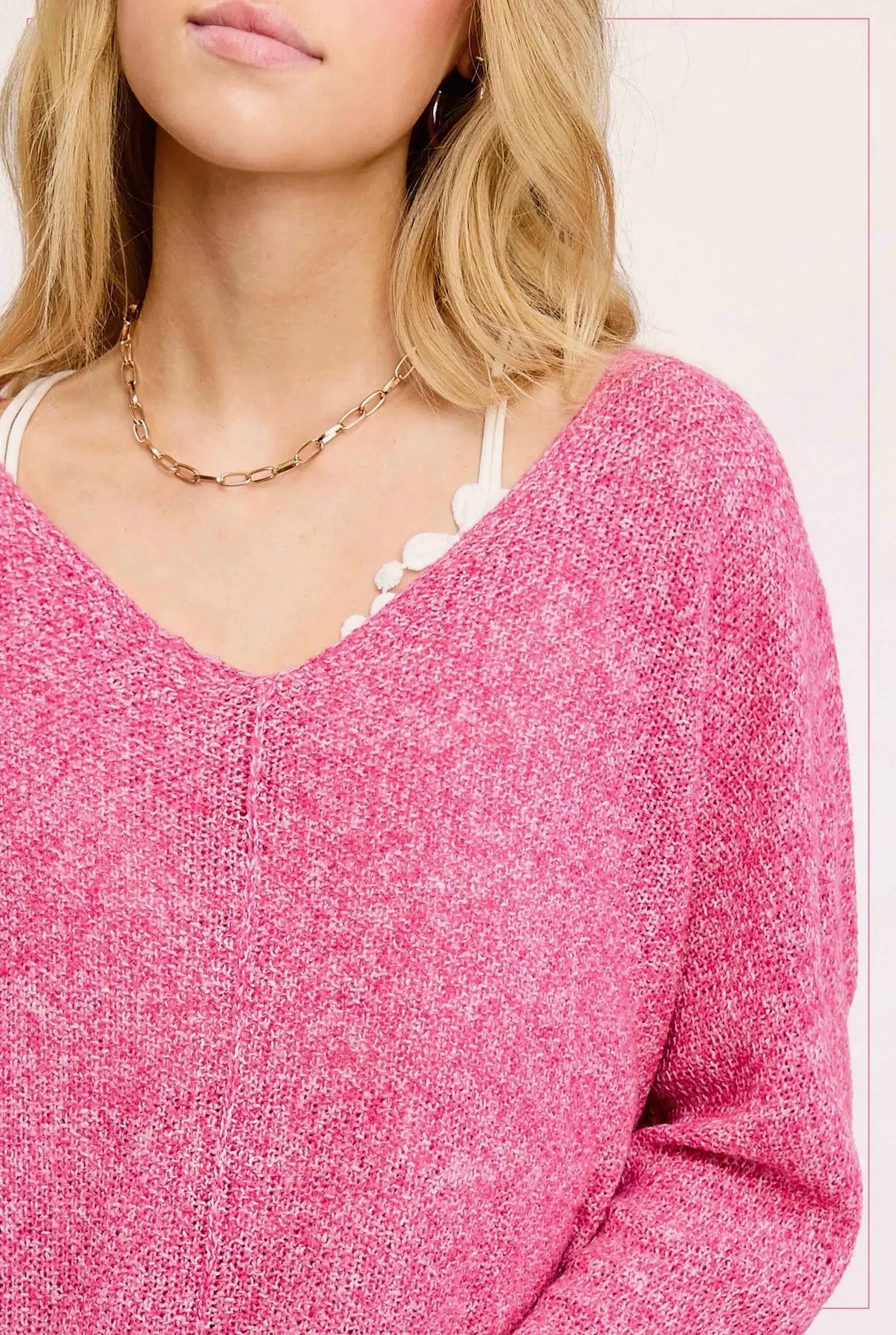 pink sweater