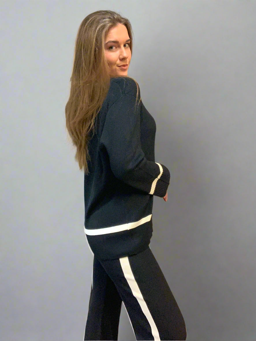 Black V Neck Sweater