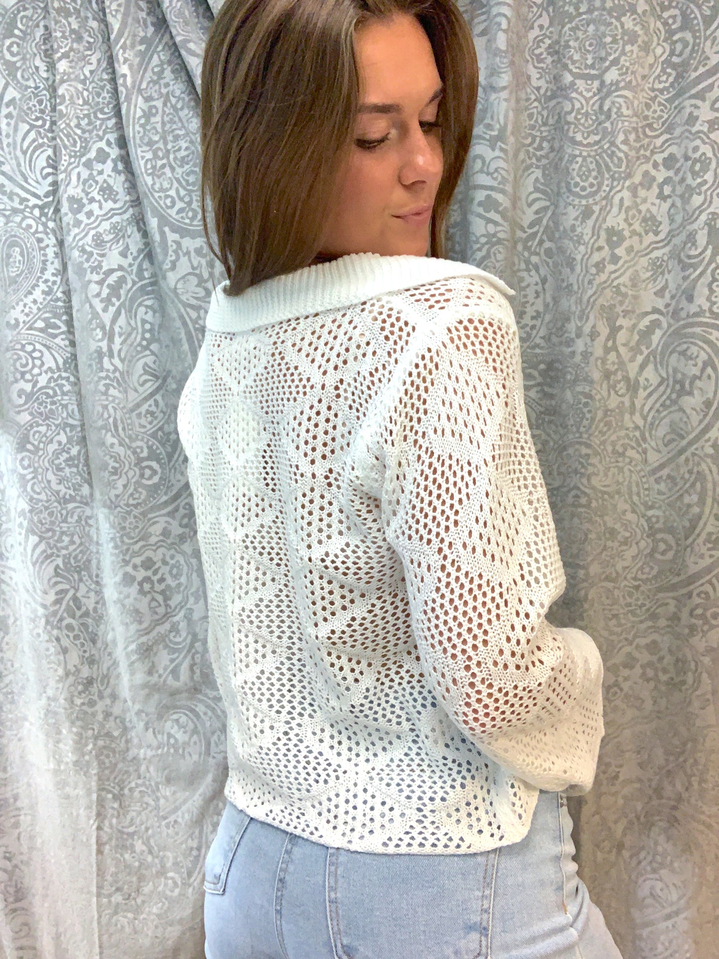 White Knit Polo