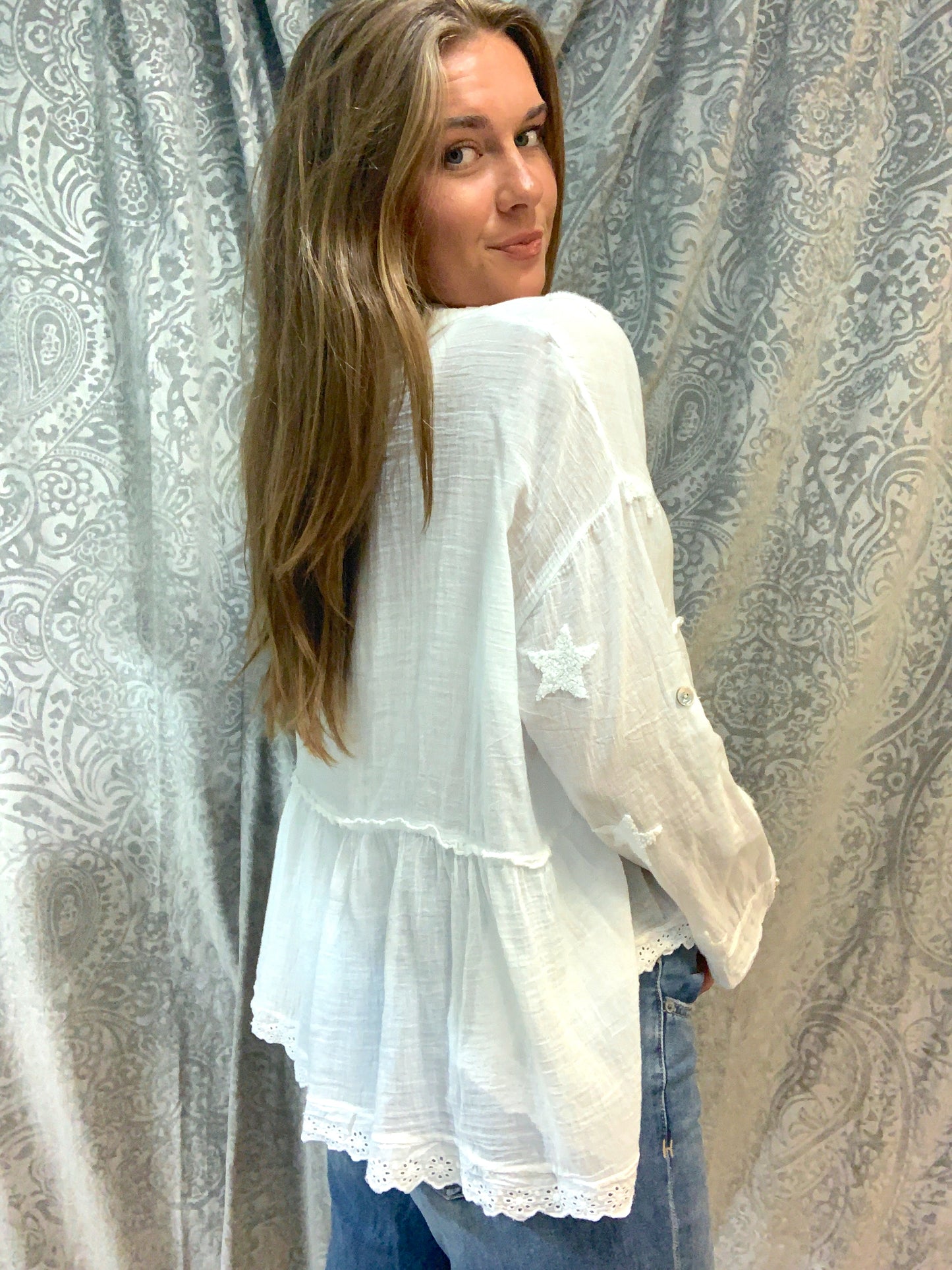 Embroidered Stars Babydoll