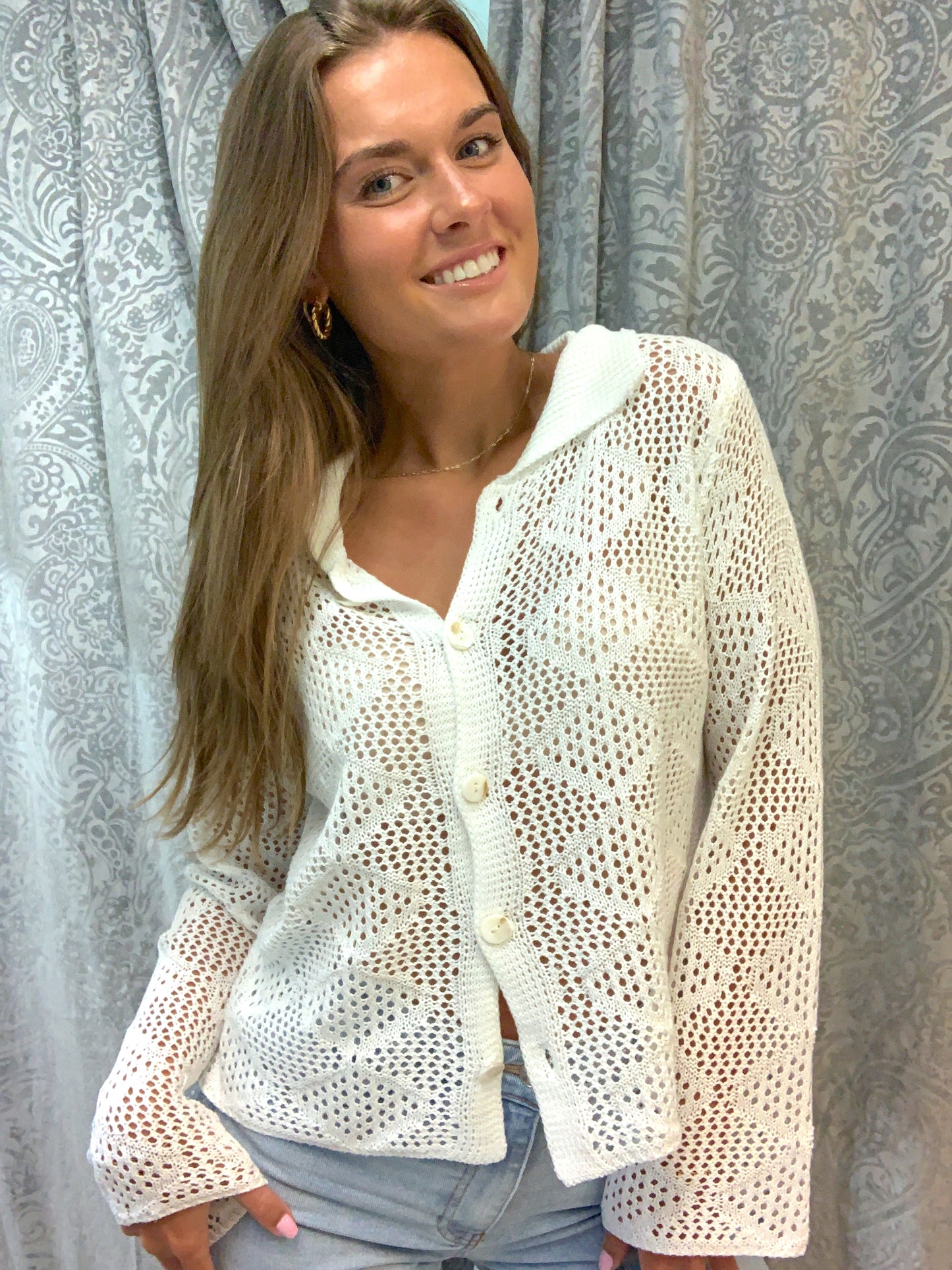 White Knit Polo