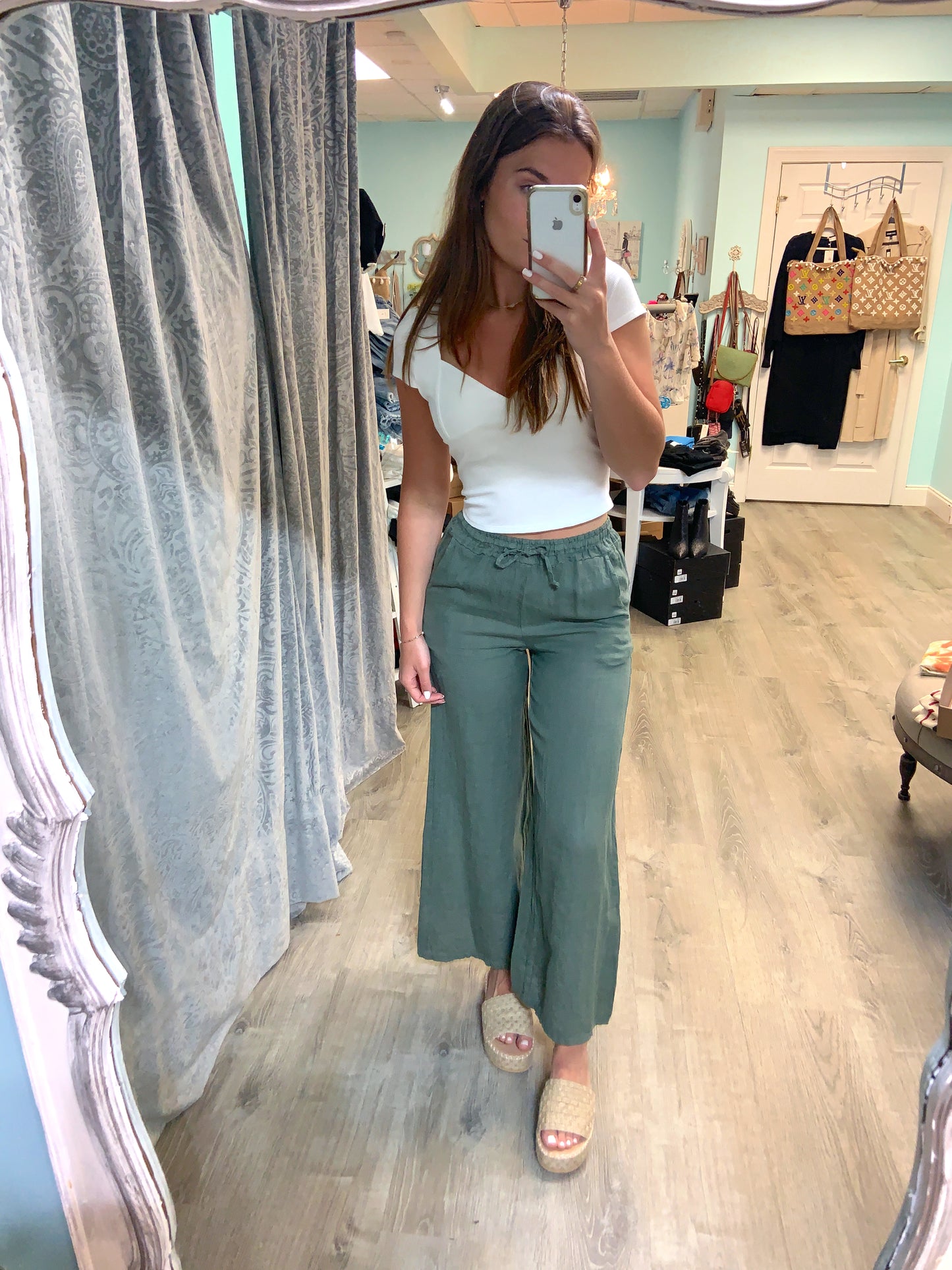 Linen Wide Leg Pant
