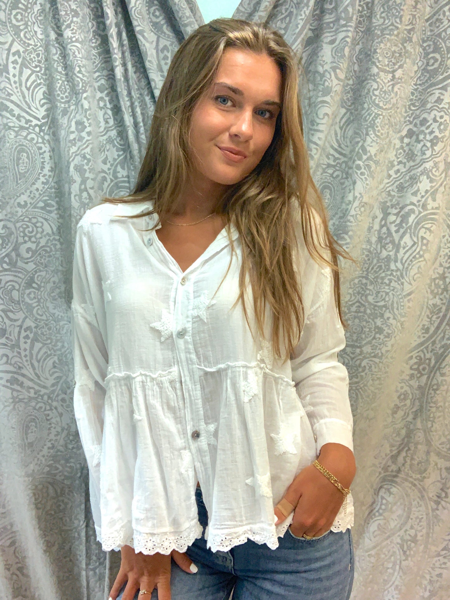 Embroidered Stars Babydoll