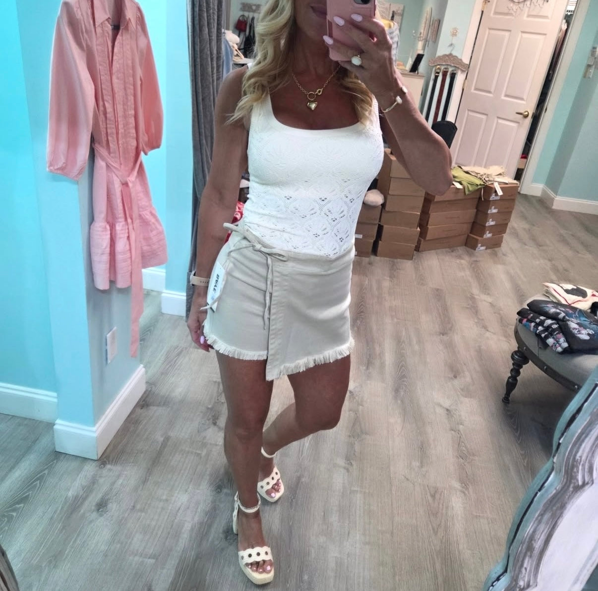 Khaki skort