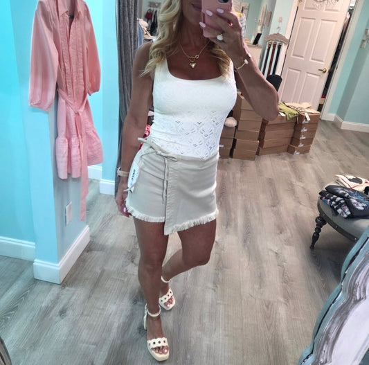 Khaki skort