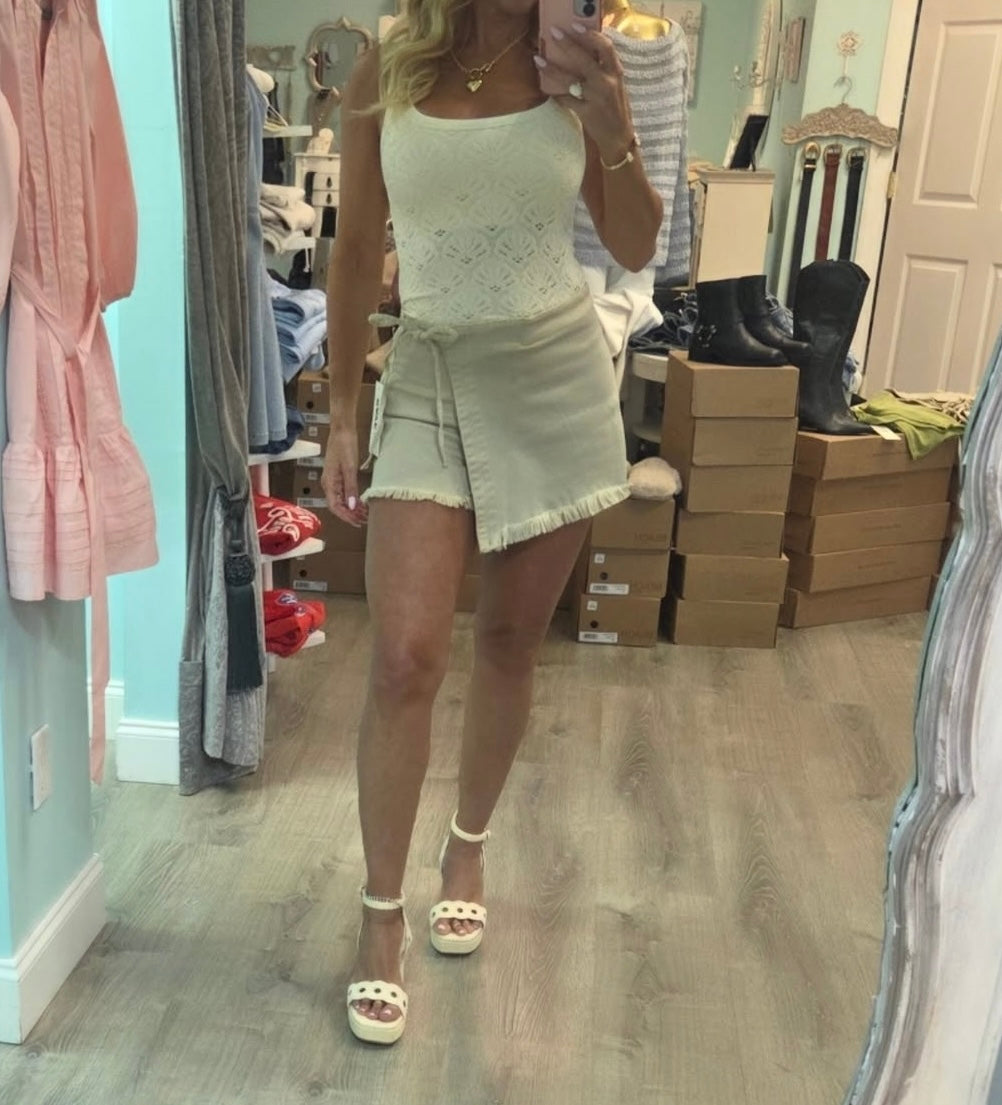 Khaki skort