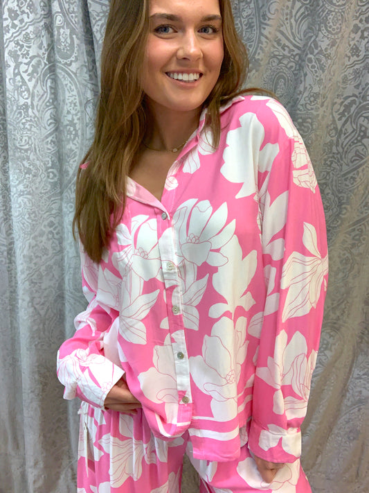 Pink Botanical Blouse