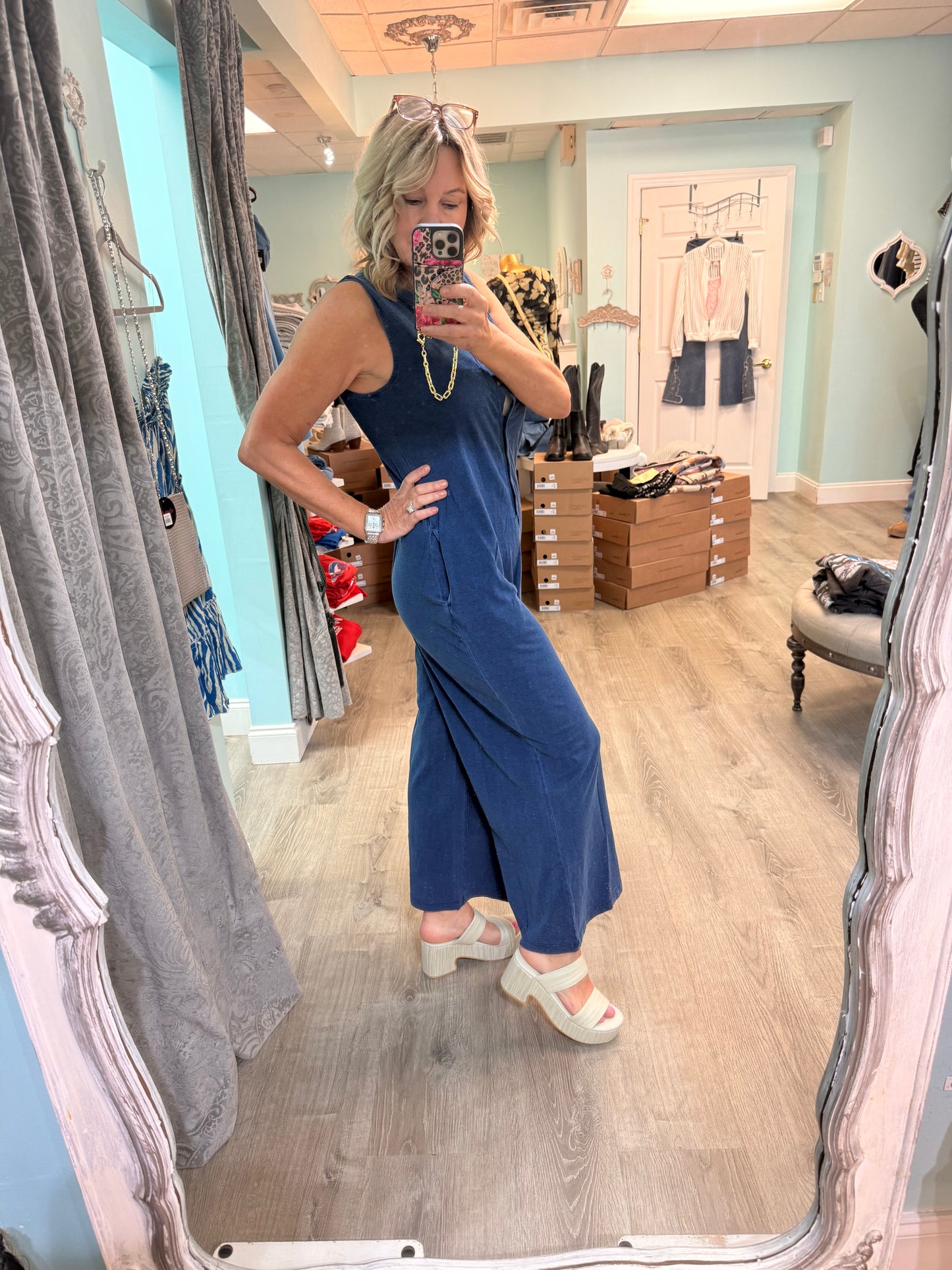 Fiona denim jumpsuit
