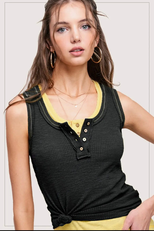 Ribbed henley